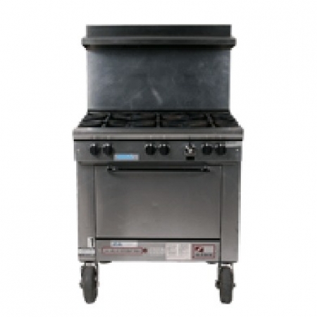 6-Burner Stove With Oven, 36- Wide Ran