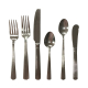 Featured (left to right): Salad Fork, Dinner Fork, Dinner Knife, Teaspoon, Iced Teaspoon, Butter Knife