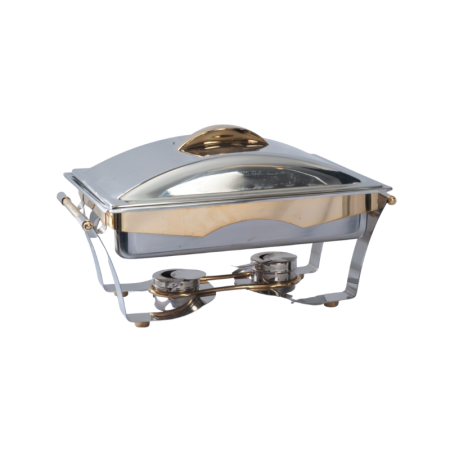 MIRRORED SILVER AND GOLD CHAFER