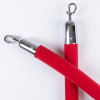Red Velour Rope with Chrome Ends