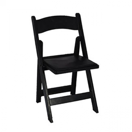 Folding Chair, Black Resin