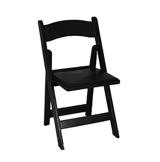 Folding Chair, Black Resin