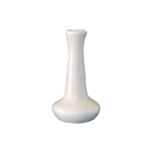 5.75in White Ceramic Bud Vase