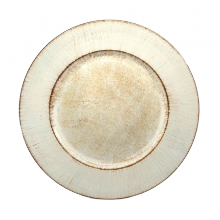 Ivory Rustic Acrylic Charger