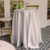 Platinum Dupioni Cocktail Table Linen