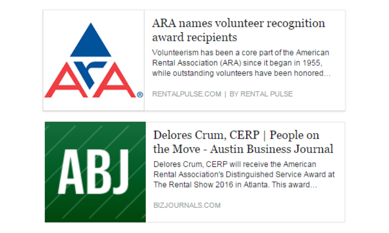 american rental association award