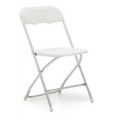 White Plastic Utility Folding Chair