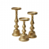 3 Piece Gold Candlesticks