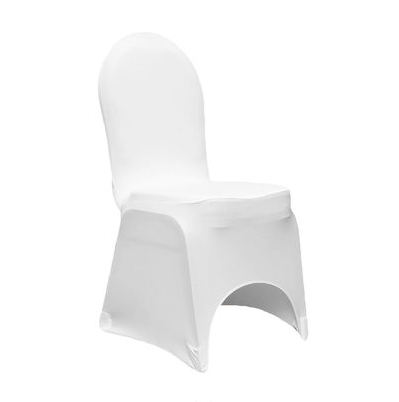 White Spandex Hotel Chair Cover