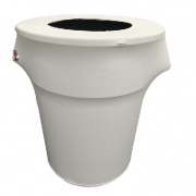White Spandex Trashcan Cover
