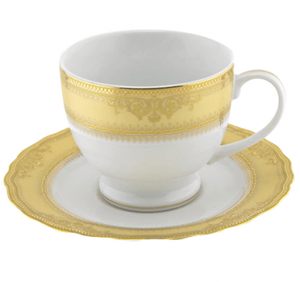 Vanessa Gold Coffee Cup and Saucer