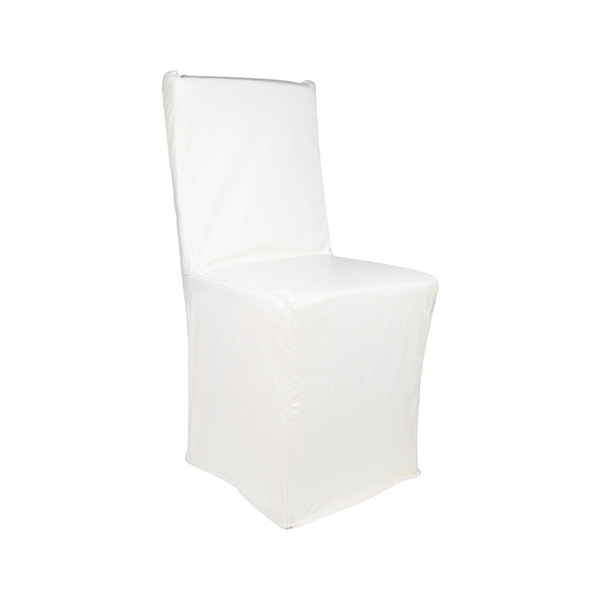 White Leather Clad Chiavari Chair Cover