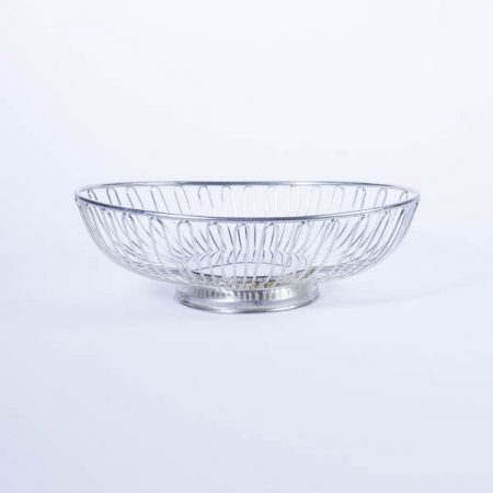 11" Oval Stainless Bread Basket