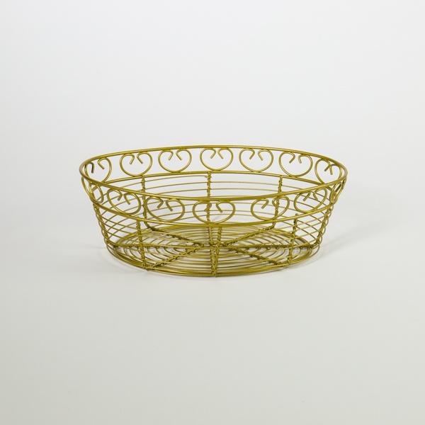 9" x 6" Gold Oval Bread Basket