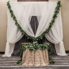 Eclipse Jacquard Taupe and Silver Crinkle Draping