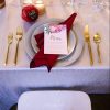 Silver, Gold, Burgundy wedding
