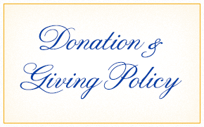 Donation Giving Policy