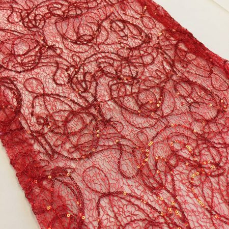 Red Squiggle Table Runner