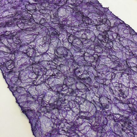 Purple Squiggle Table Runner