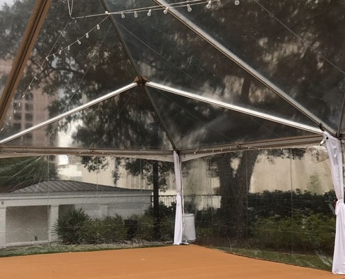 Clear Sidewalls on Clear Top Tent