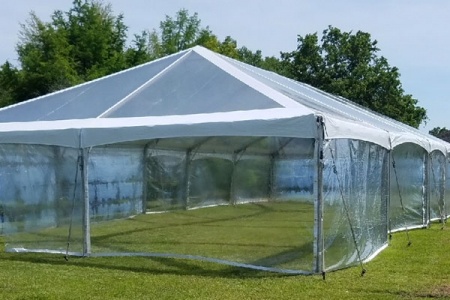 Clear Sidewalls on Clear Top Tent
