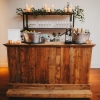 Rustic Bar + Wooden Plank Bar Back