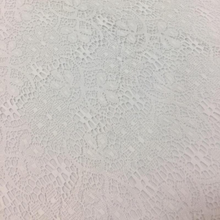 White Lace over White Solid Linen