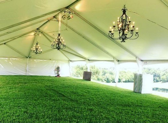 Structure Tent with Iron Tent Chandeliers