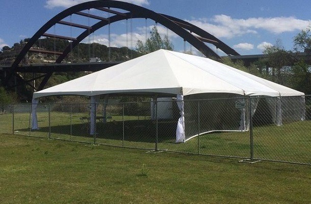 Hip End Structure Tent in Austin