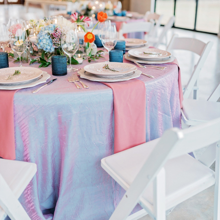 Blue Pink Iridescent Crush + Dusty Rose Cottonique - Southern Charm Photography (Fannin Oaks Styled Shoot)