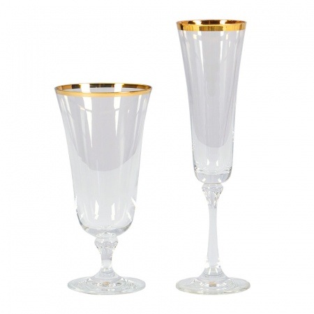Charlotte Gold Rim Glassware Rentals