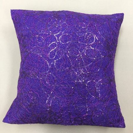 Purple Squiggle Pillow Cover