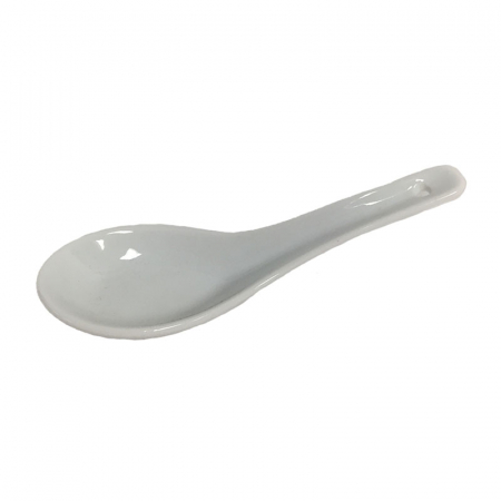 White Porcelain Maya Soup Spoon