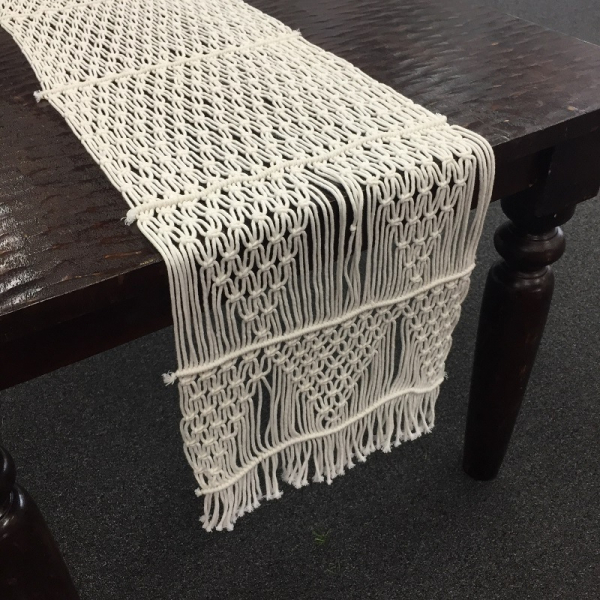 Macrame Table Runner Linen Rentals Premiere Events