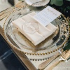 Gold Glass Beaded Charger Rentals
