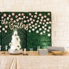 Boxwood Hedges and Gold Sequin Linens