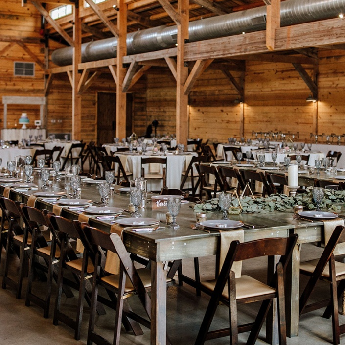 Grey Farmhouse Table | Table Rentals | Premiere Events