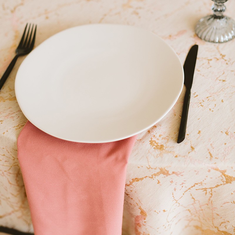 Rose Gold 5.5\u201d Salad Plate Accents Metallic Marble