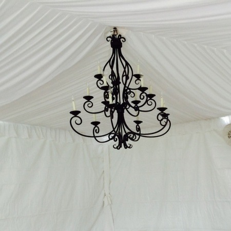 Large Iron Tent Chandelier