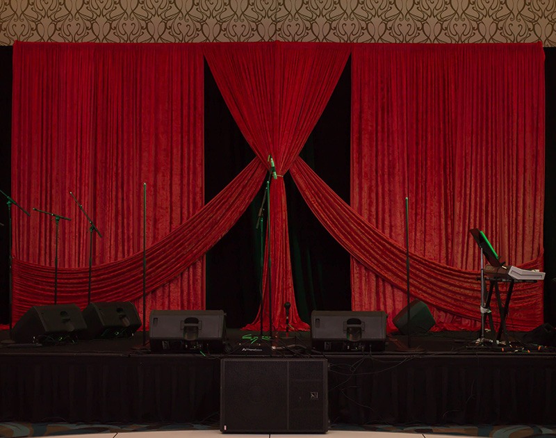 Red Velour Draping