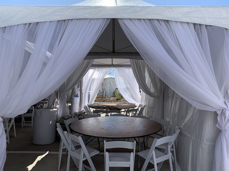 Tent Draping and 60" round tables