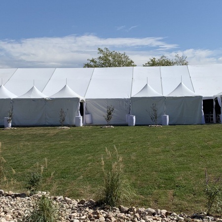 50x100 Structure Tent and Festival Tents with Barrels