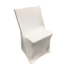 White Spandex Folding Chair Cover on a Resin Folding Chair