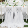 White Chiavari Chairs with White Drapes