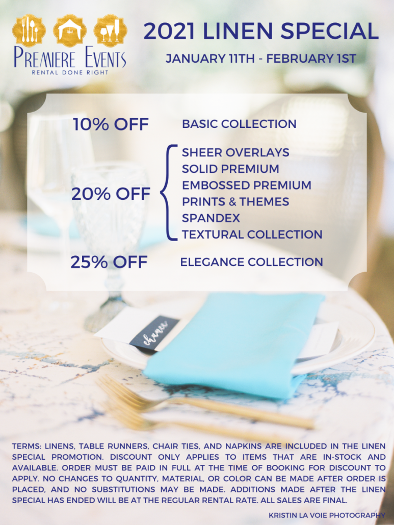 Premiere Events Linen Special 2021