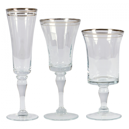 Bella Platinum Glassware Collection