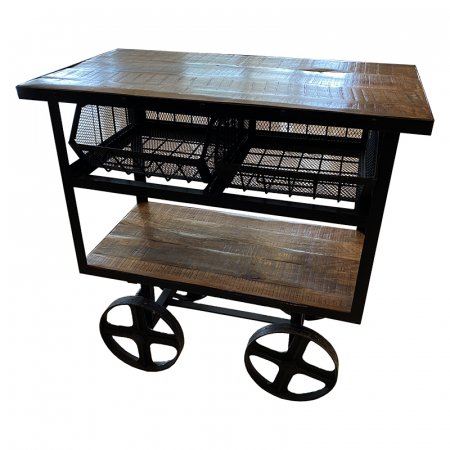 Rustic Wagon Coffee Cart