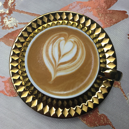 Gold Erte Coffee Cup and Saucer