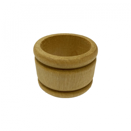 Grooved Natural Wood Napkin Ring