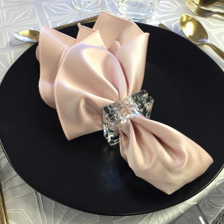 Clear Square Lucite Napkin Ring